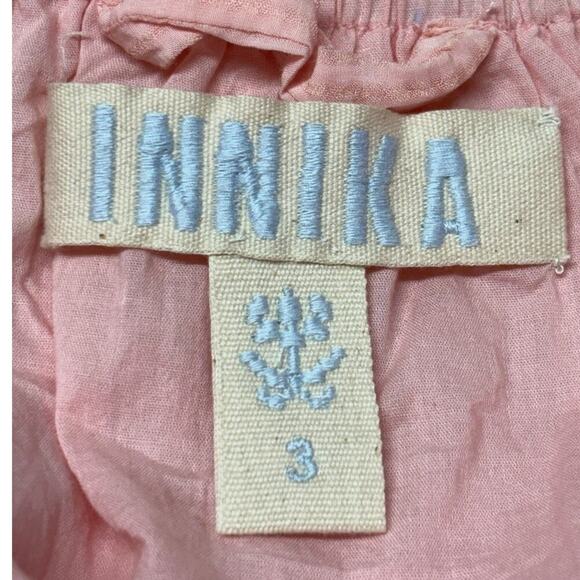 Innika Choo Schiffli Frill Mini Dress 3 US Size 12 Pink Eyelet Lace - Picture 10 of 12
